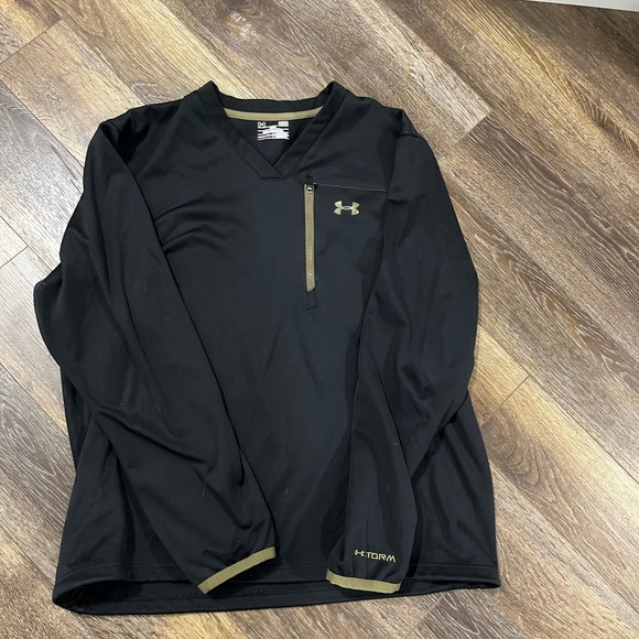 Under Amour Mens Large All Seasons UA Storm Black Pocket Zip Pullover - Picture 6 of 7